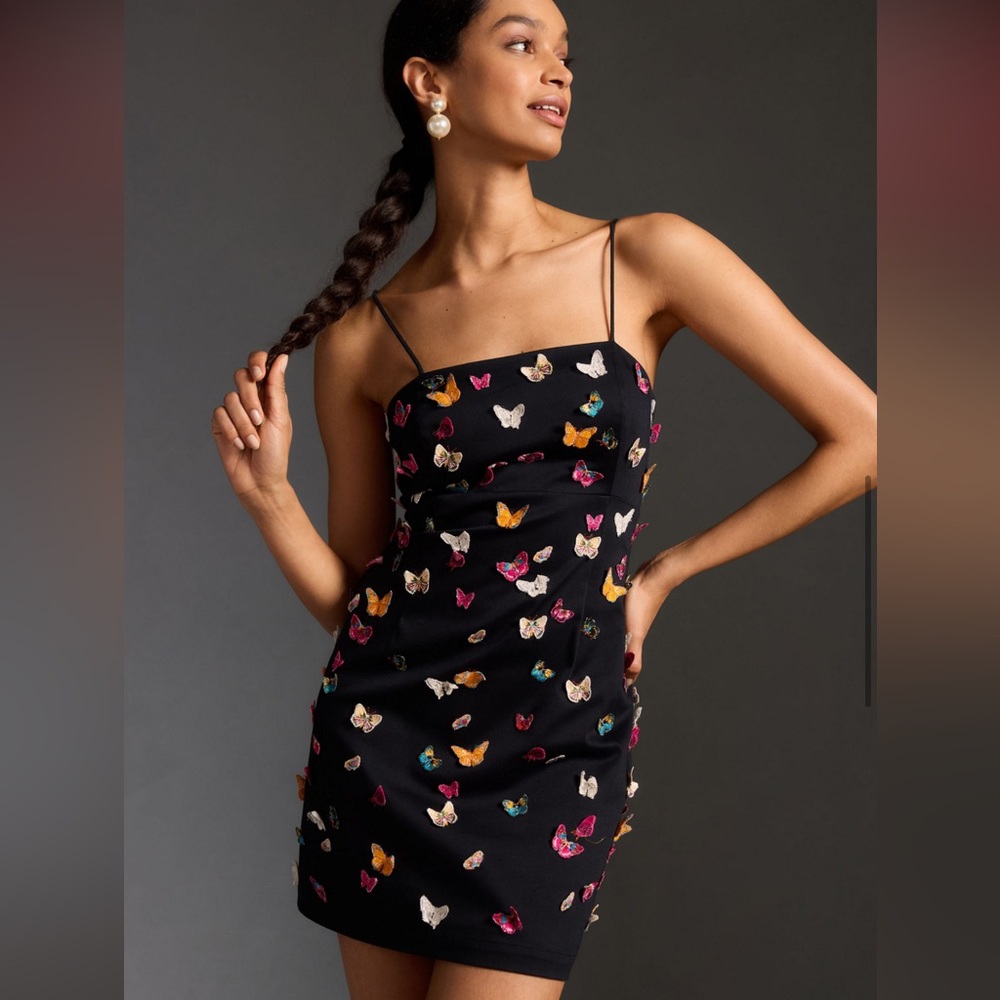 Maeve Black Butterly Dress Size 0